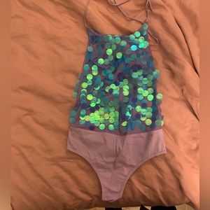 Mermaid Sequin Bodysuit XXS